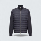 Padded Wool and Cashmere Zip Up Cardigan