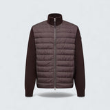 Padded Wool and Cashmere Zip Up Cardigan