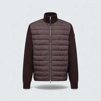 Padded Wool and Cashmere Zip Up Cardigan