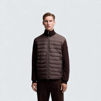 Padded Wool and Cashmere Zip Up Cardigan