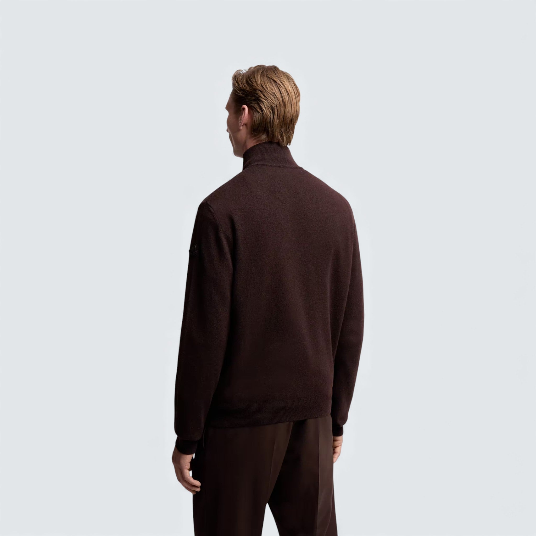 Padded Wool and Cashmere Zip Up Cardigan