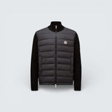 Padded Zip-Up Cotton Cardigan