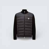 Padded Zip-Up Cotton Cardigan