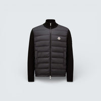 Padded Zip-Up Cotton Cardigan