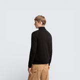 Padded Zip-Up Cotton Cardigan