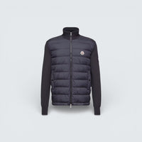 Padded Zip-Up Cotton Cardigan