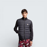 Padded Zip-Up Cotton Cardigan