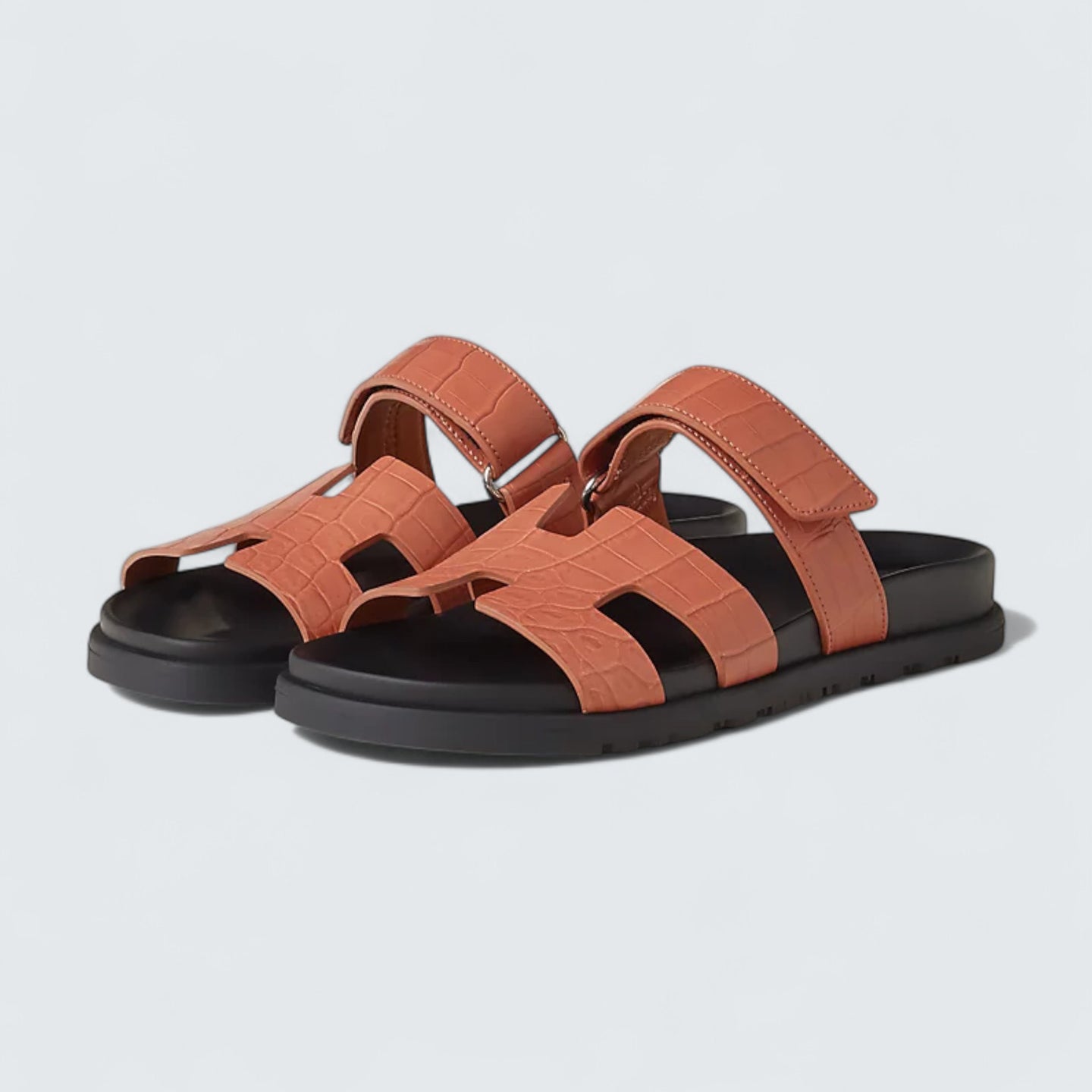 Chypre Sandals 'Rose Bois De Santal / Rouge De Turin'