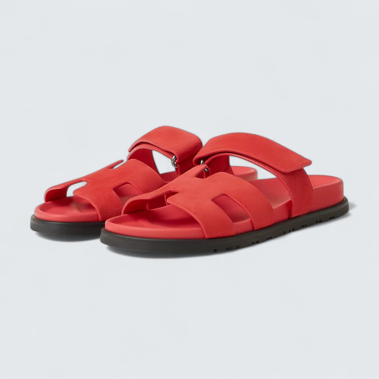 Chypre Sandals 'Rose Vermillon'