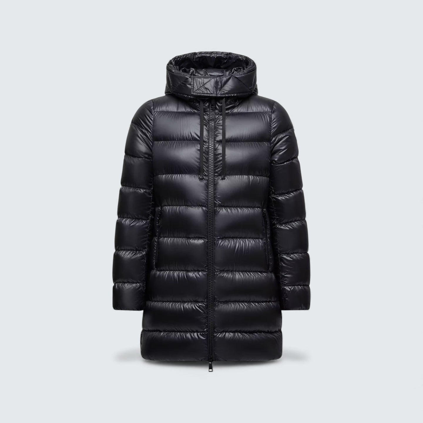 Suyen Hooded Mid Length Down Jacket