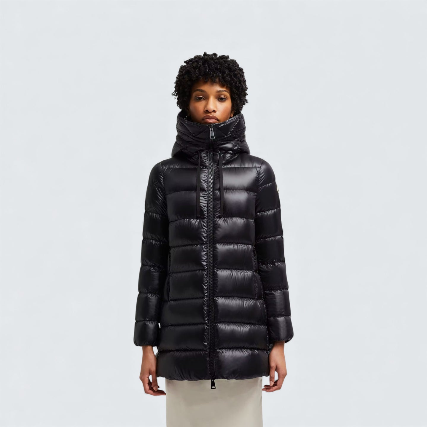 Suyen Hooded Mid Length Down Jacket