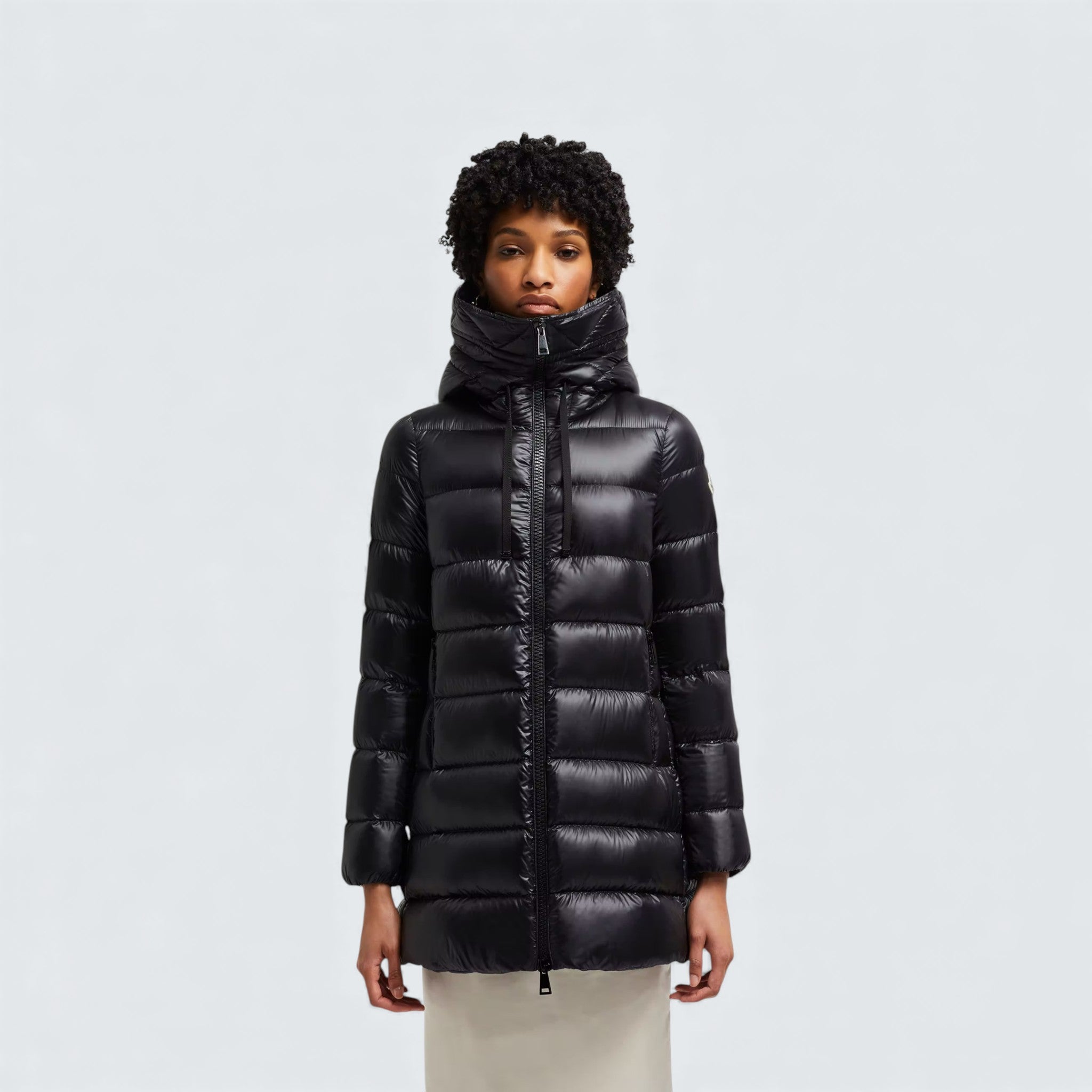 Suyen Hooded Mid Length Down Jacket