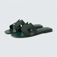 Oran Sandals 'Vert Bouteille'