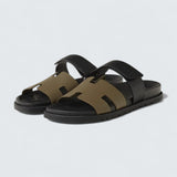 Chypre Sandals 'Vert Toundra / Noir'