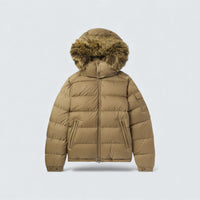 Mayaf Faux Fur Trimmed Quilted Shell Down Jacket