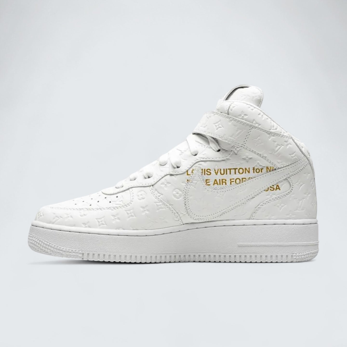 Louis Vuitton x Nike Air Force 1 Mid 'Triple White'